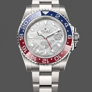 Super Clone Men's Rolex GMT‑Master II-126719 0002, 40mm, White Gold, Meteorite Grey Dial, Men’s Meteorite Grey