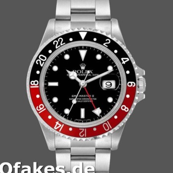 Super Clone Men's Rolex GMT‑Master II-16710, 40mm, Black Dial, Black Red Coke Bezel, Men’s Black
