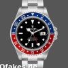 Super Clone Men's Rolex GMT‑Master II-16710, 40mm, Black Dial, Blue Red Pepsi Bezel, Men’s Black