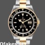 Super Clone Men's Rolex GMT-Master II 40mm Men's-16713LN-Steel & Yellow Gold-Black Dial Black
