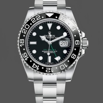 Super Clone Men's Rolex GMT-Master II 40mm Black Bezel 116710LN Men's Timepiece Black Dial