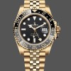 Super Clone Men's Rolex GMT-Master II 40mm Men's-126718GRNR 0001-Oyster Bracelet-Black Dial Black