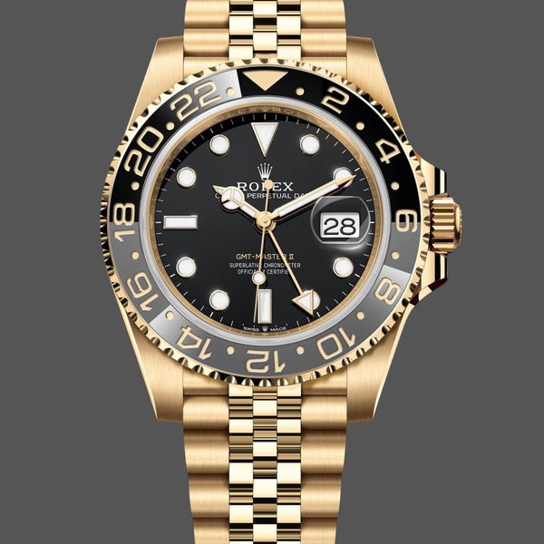 Super Clone Men's Rolex GMT-Master II 40mm Men's-126718GRNR 0001-Oyster Bracelet-Black Dial Black