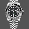 Super Clone Men's Rolex GMT Master II-M126710GRNR 0003, 40mm, Steel & 18K Yellow Gold, Automatic, Black Dial Black