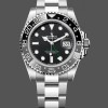 Super Clone Men's Rolex GMT-Master II Green and Black Bezel M126710GRNR 40MM Automatic Black