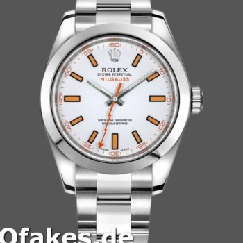 Super Clone Men's Rolex Milgauss 40mm Men's-116400-Automatic-White Dial White