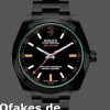 Super Clone Men's Rolex Milgauss 40mm Men's-116400GV-Green Crystal-Stainless Steel/PVD-Black Dial Black