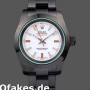 Super Clone Men's Rolex Milgauss 40mm Men's-PR116610-Stainless Steel-White Dial Black