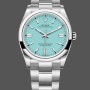 Super Clone Men's 2024 Rolex Oyster Perpetual-126000, Stainless Steel, Baby Blue Dial, Blue