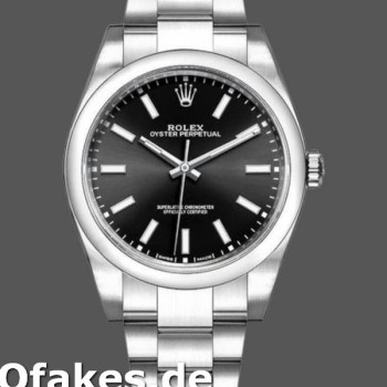 Super Clone Men's Rolex Oyster Perpetual 39mm Men's-114300-Black Dial Black