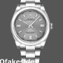 Super Clone Unisex's Rolex Oyster Perpetual 36mm Unisex-116000-Rhodium Grey Dial Grey