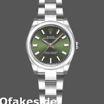 Super Clone Women's Rolex Oyster Perpetual 26mm Women's-176200-Olive Green Dial-Oyster Bracelet Green