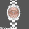 Super Clone Women's Rolex Oyster Perpetual 26mm Women's-176200-Pink Dial-Domed Bezel Pink