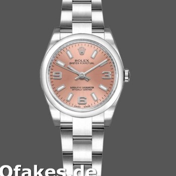 Super Clone Women's Rolex Oyster Perpetual 26mm Women's-176200-Pink Dial-Domed Bezel Pink