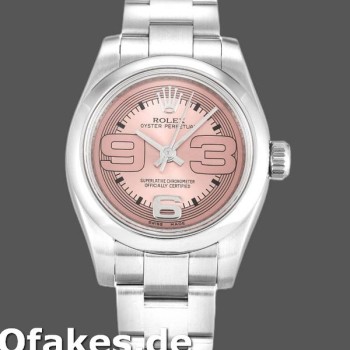 Super Clone Women's Rolex Oyster Perpetual 26mm Women's-176200-Pink Maxi Arabic Dial Pink