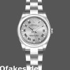 Super Clone Women's Rolex Oyster Perpetual 26mm Women's-176200-Silver Roman Numeral Dial Silver