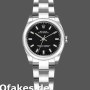 Super Clone Women's Rolex Oyster Perpetual 26mm Women's-176200-Stainless Steel-Black Index Dial Black
