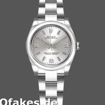 Super Clone Women's Rolex Oyster Perpetual 26mm Women's-176200-Stainless Steel-Silver Dial Silver