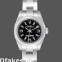 Super Clone Women's Rolex Oyster Perpetual 26mm Women's-176234-Black Dial-Blue Baton Black