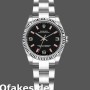 Super Clone Women's Rolex Oyster Perpetual 26mm Women's-176234-Black Dial-Fluted Bezel Black