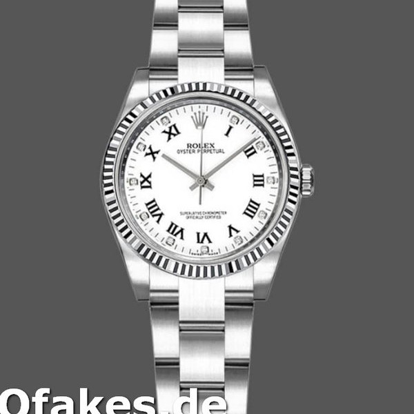 Super Clone Women's Rolex Oyster Perpetual 26mm Women's-176234-White Roman Dial White