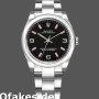 Super Clone Women's Rolex Oyster Perpetual 31mm Women's-177200-Black Dial-Pink Baton Black