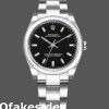 Super Clone Women's Rolex Oyster Perpetual 31mm Women's-177200-Black Index Dial-Domed Bezel Black