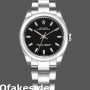 Super Clone Women's Rolex Oyster Perpetual 31mm Women's-177200-Black Index Dial-Domed Bezel Black