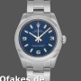 Super Clone Women's Rolex Oyster Perpetual 31mm Women's-177200-Blue Arabic Dial-Domed Bezel Blue