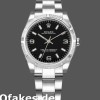 Super Clone Women's Rolex Oyster Perpetual-177210, 31mm, Stainless Steel, Black Dial, Lady Black