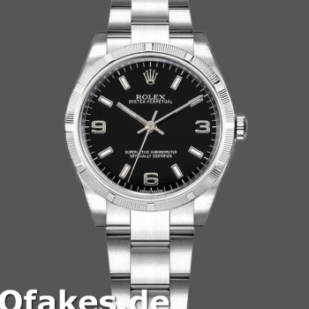 Super Clone Women's Rolex Oyster Perpetual-177210, 31mm, Stainless Steel, Black Dial, Lady Black