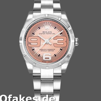 Super Clone Women's Rolex Oyster Perpetual 31mm Women's-177210-Pink Maxi Arabic Dial Pink
