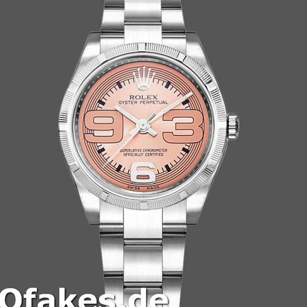 Super Clone Women's Rolex Oyster Perpetual 31mm Women's-177210-Pink Maxi Arabic Dial Pink