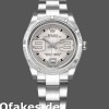 Super Clone Women's Rolex Oyster Perpetual 31mm Women's-177210-Silver Maxi Arabic Dial Silver