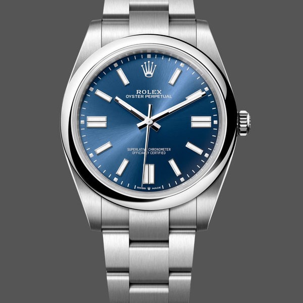 Super Clone Men's Rolex Oyster Perpetual 41mm Oystersteel Men's  - 124300 0003 Blue Dial