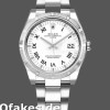Super Clone Unisex's Rolex Oyster Perpetual Date 36mm Unisex-115210-White Roman Numeral Dial White