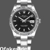 Super Clone Unisex's Rolex Oyster Perpetual 34mm Unisex-115234-Black Dial Black