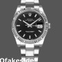 Super Clone Unisex's Rolex Oyster Perpetual 34mm Unisex-115234-Black Dial Black