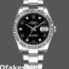 Super Clone Unisex's Rolex Oyster Perpetual Date 34mm Unisex-115234-Black Diamond Dial Black Diamond