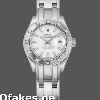 Super Clone Women's Rolex Pearlmaster 29mm Women's-80319-White Dial Luxury