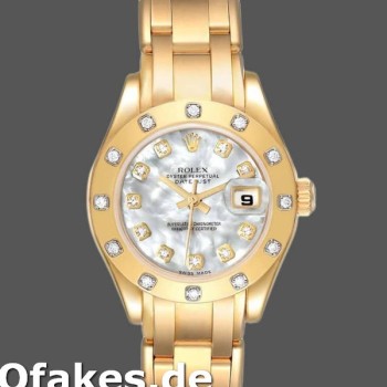 Super Clone Women's Rolex Pearlmaster 29mm Women's-80318-MOP Diamond Dial Luxury