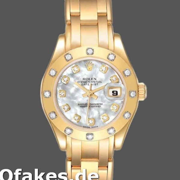 Super Clone Women's Rolex Pearlmaster 29mm Women's-80318-MOP Diamond Dial Luxury