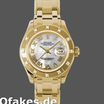 Super Clone Women's Rolex Pearlmaster 29mm Women's-80318-White MOP Dial Luxury
