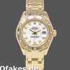 Super Clone Women's Rolex Pearlmaster 29mm Women's-80318-Yellow Gold-White Dial Luxury