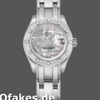 Super Clone Women's Rolex Pearlmaster 29mm Women's-80319-MOP Roman Dial Luxury