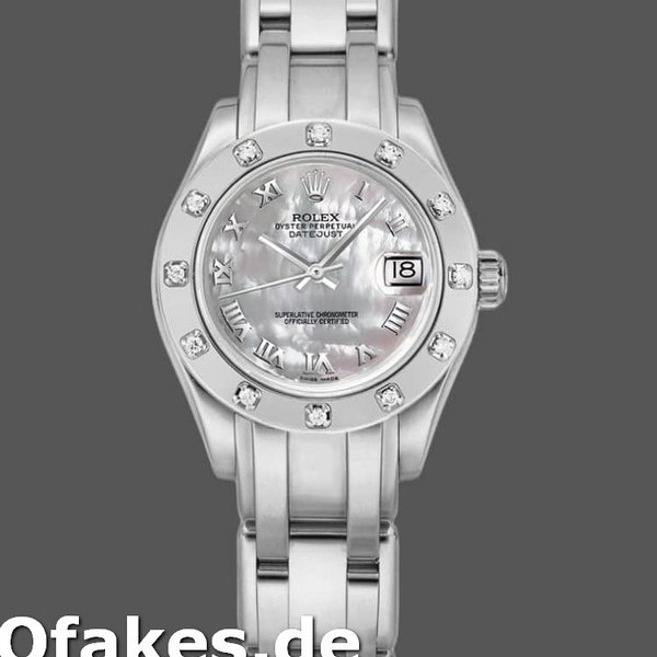 Super Clone Women's Rolex Pearlmaster 29mm Women's-80319-MOP Roman Dial Luxury