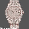 Super Clone Men's Rolex Pearlmaster 39mm Men's-86405RBR-Everose Gold-Paved Diamond Dial Luxury