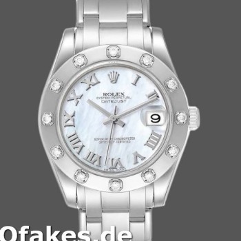 Super Clone Women's Rolex Pearlmaster 34mm Women's-81319-MOP Dial Luxury