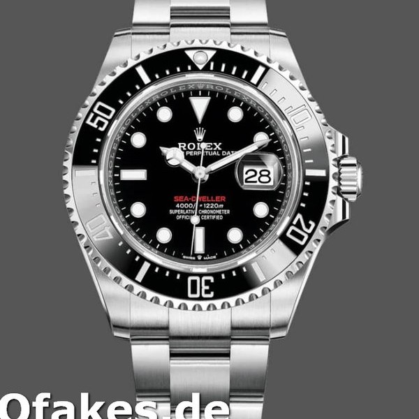 Super Clone Men's Rolex Sea-Dweller 43mm Men's-126600-Stainless Steel-Black Dial Black
