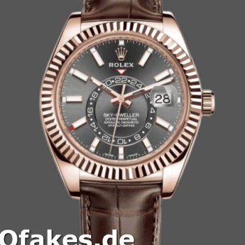 Super Clone Men's Rolex Sky-Dweller 42mm Men's-326135-Dark Rhodium Dial Dark Rhodium